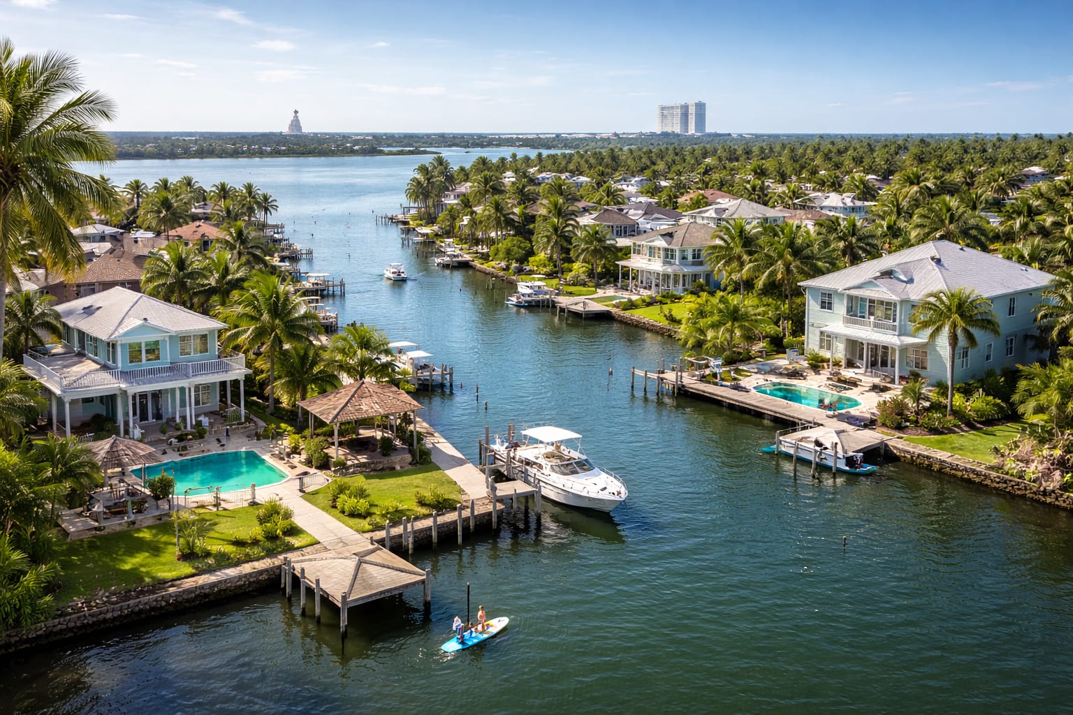 Waterfront homes and canal neighborhoods in Brevard County Florida along the Indian River and Space Coast