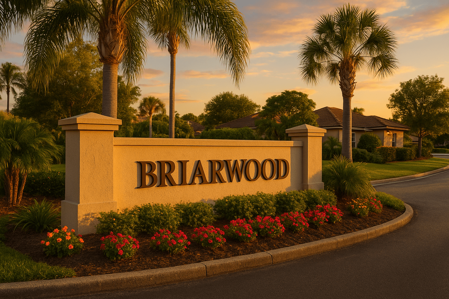 Entrance to Briarwood in Suntree, Florida