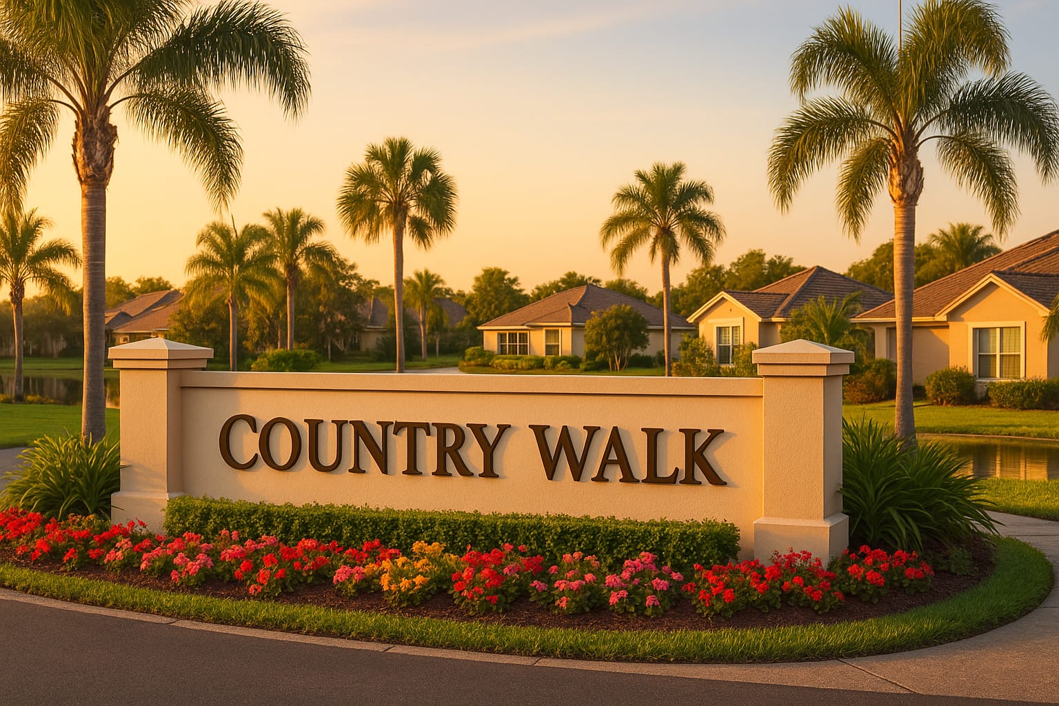 Entrance to Country Walk in Suntree, Florida