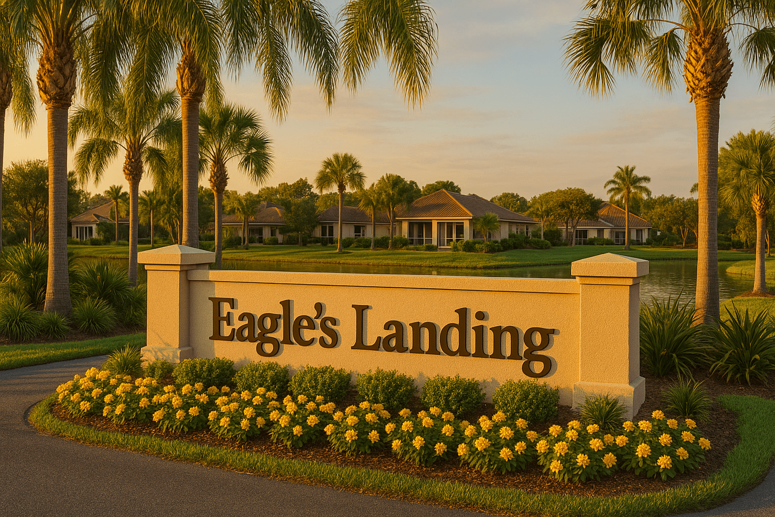 Entrance to Eagle's Landing in Suntree, Florida