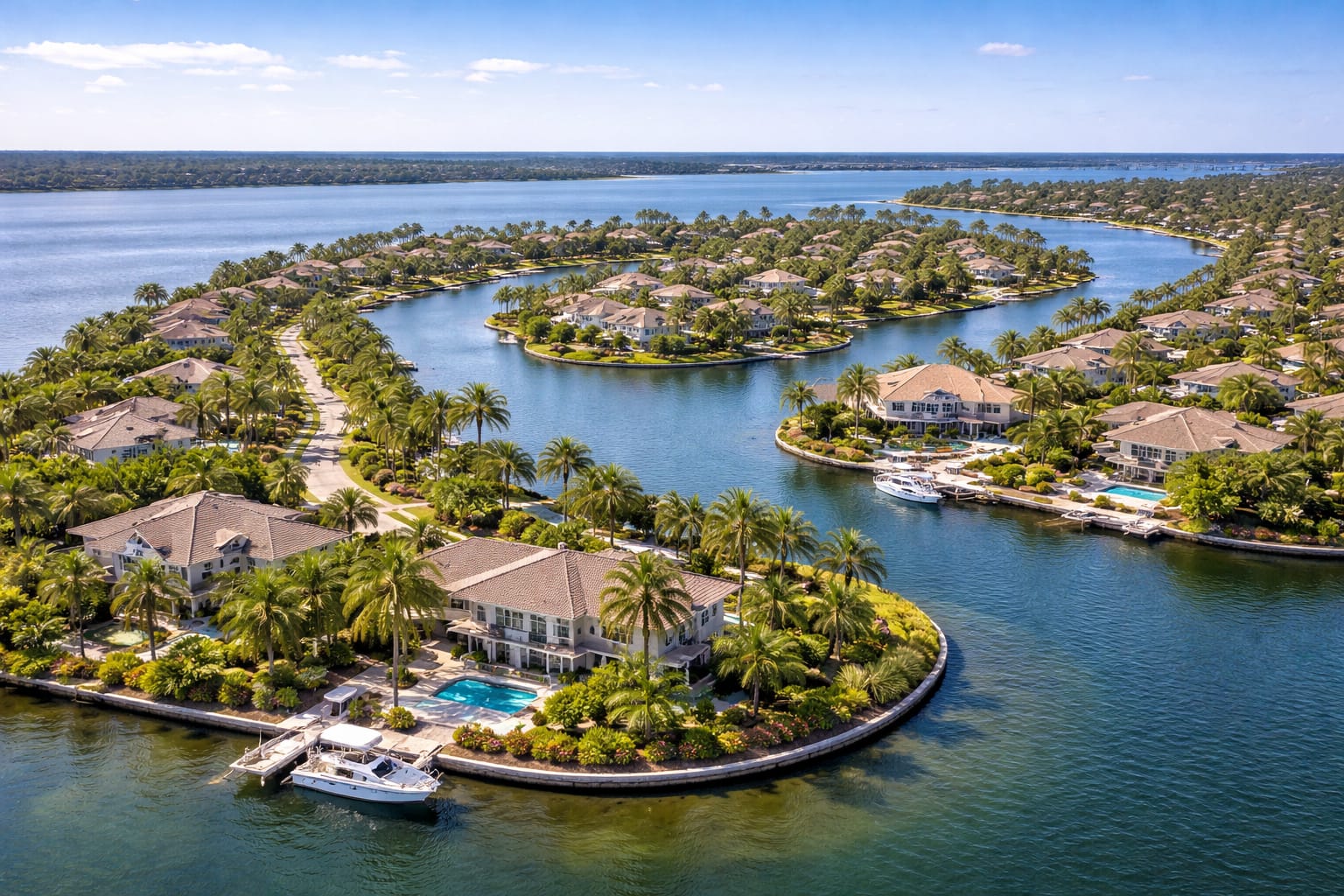 Entrance sign of Island Estates in Merritt Island, Florida
