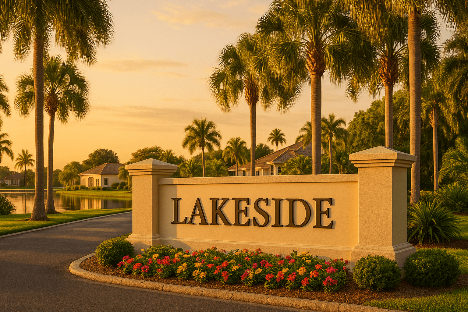 Entrance to Lakeside in Suntree, Florida