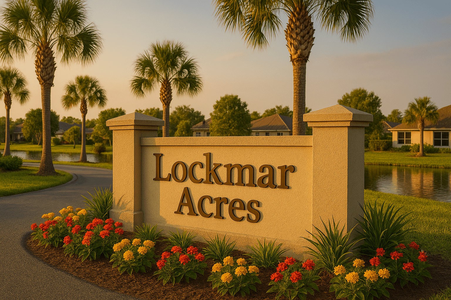 Lockmar Acres neighborhood entrance in Palm Bay, Florida