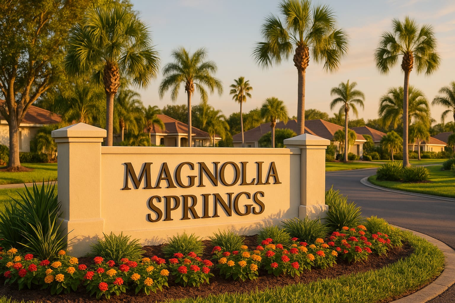 Entrance to Magnolia Springs in Suntree, Florida