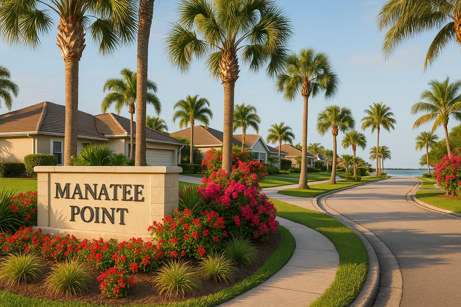 Entrance sign of Manatee Point in Melbourne, Florida
