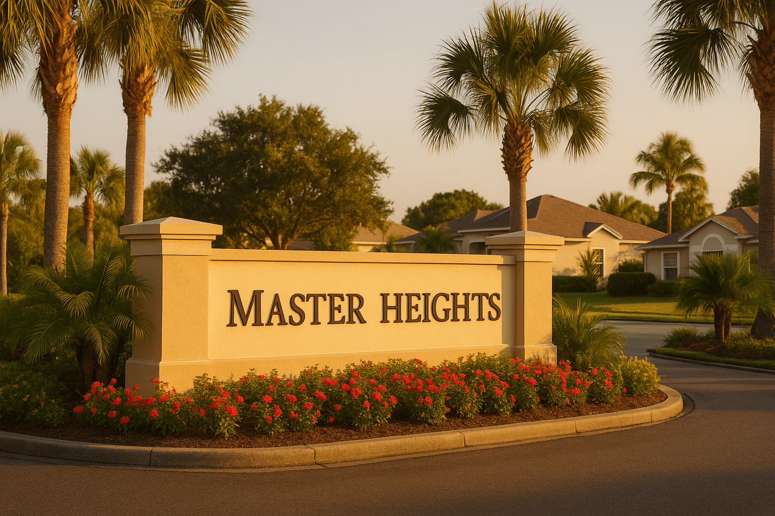 Master Heights neighborhood entrance in Palm Bay, Florida