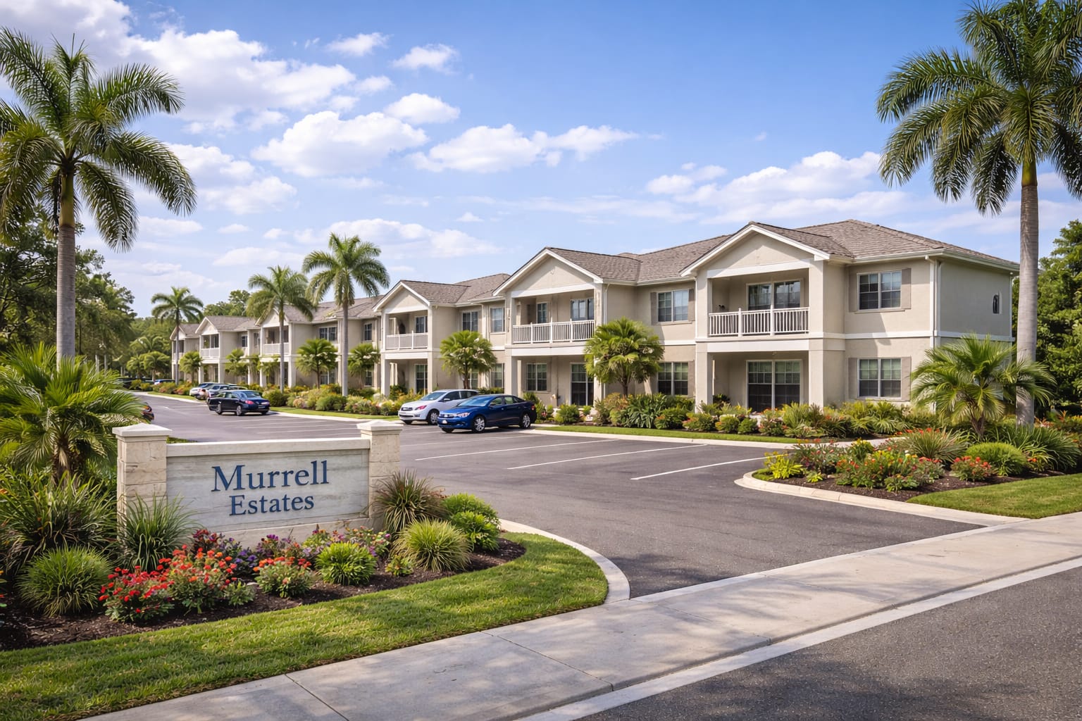 Entrance sign of Murrell Estates in Rockledge, Florida