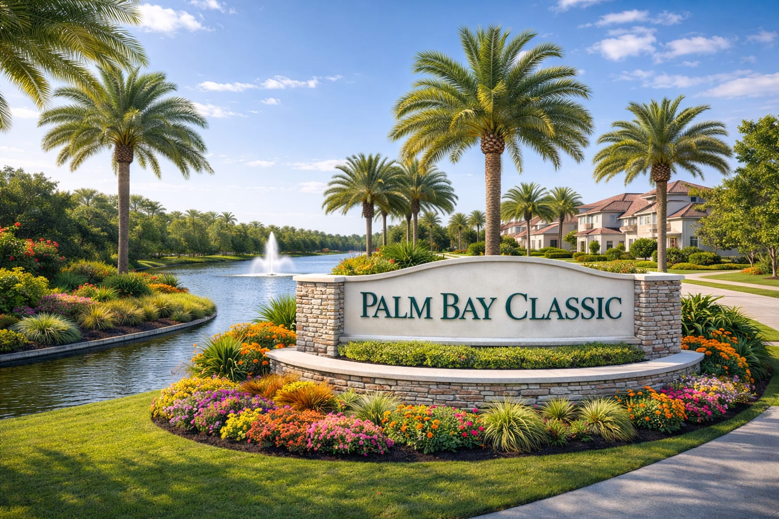 Entrance sign of Palm Bay Classic in Melbourne, Florida