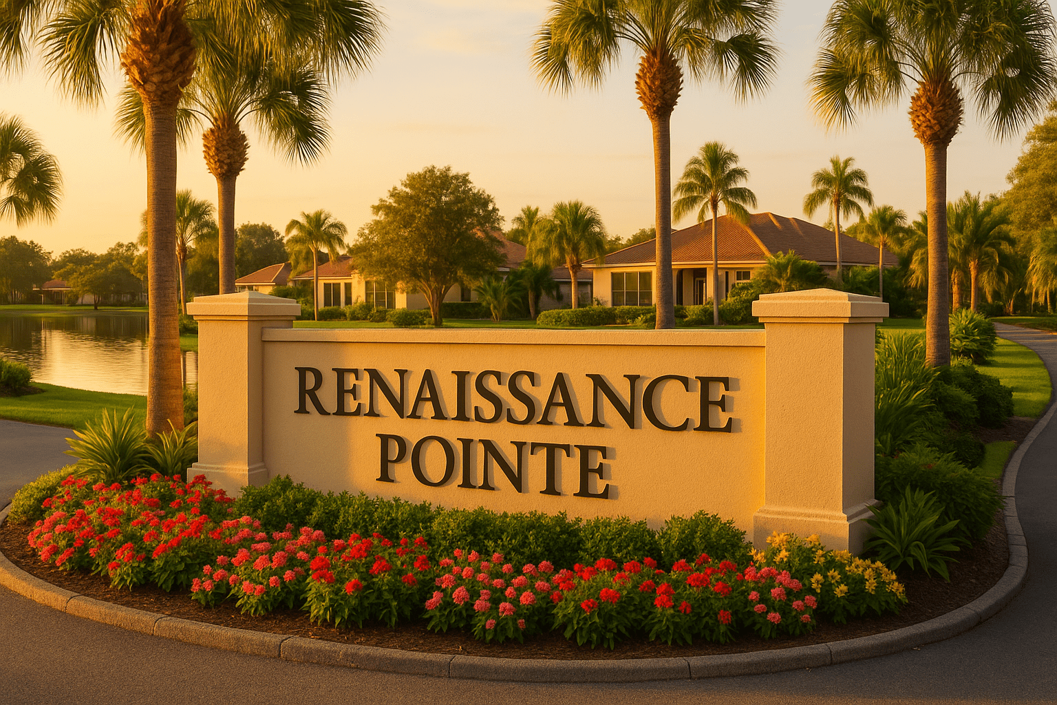 Entrance to Renaissance Pointe in Suntree, Florida