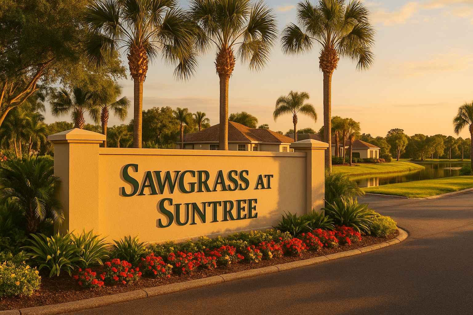 Entrance to Sawgrass At Suntree in Suntree, Florida