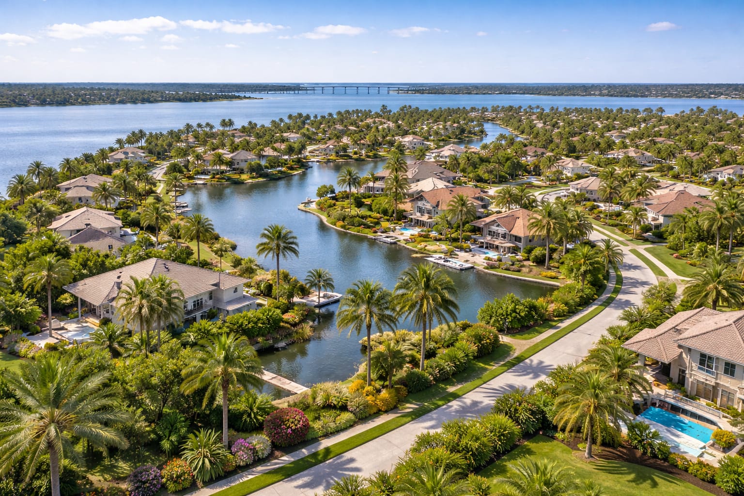 Entrance sign of South Merritt Estates in Merritt Island, Florida