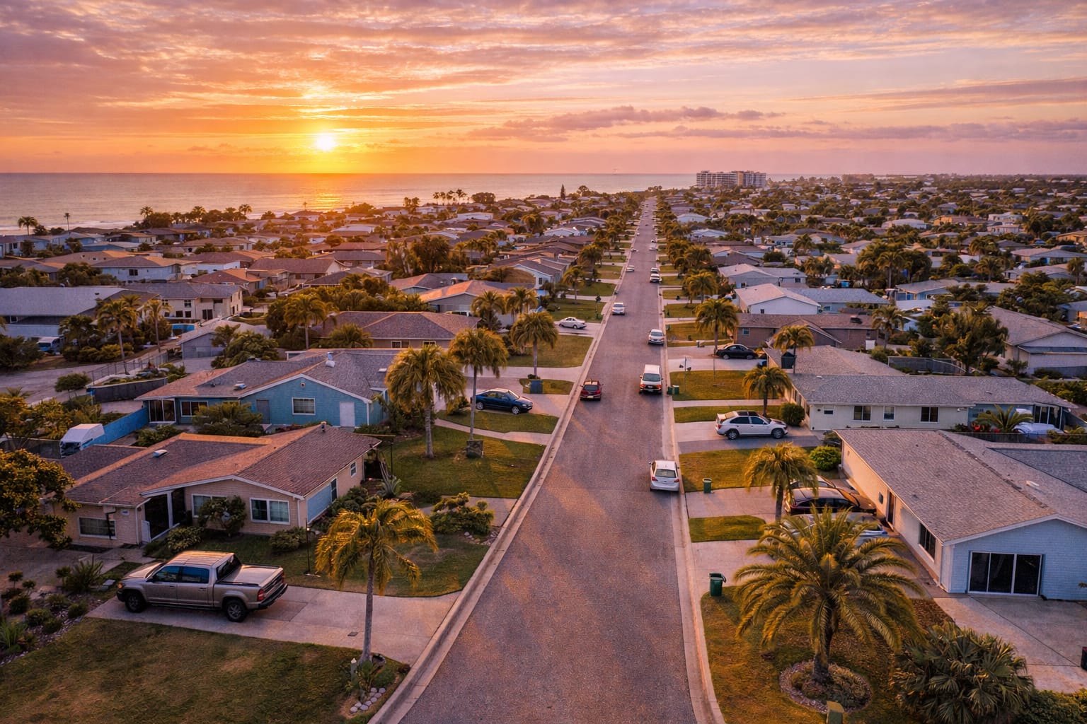 Entrance sign of South Satellite Beach in Satellite Beach, Florida