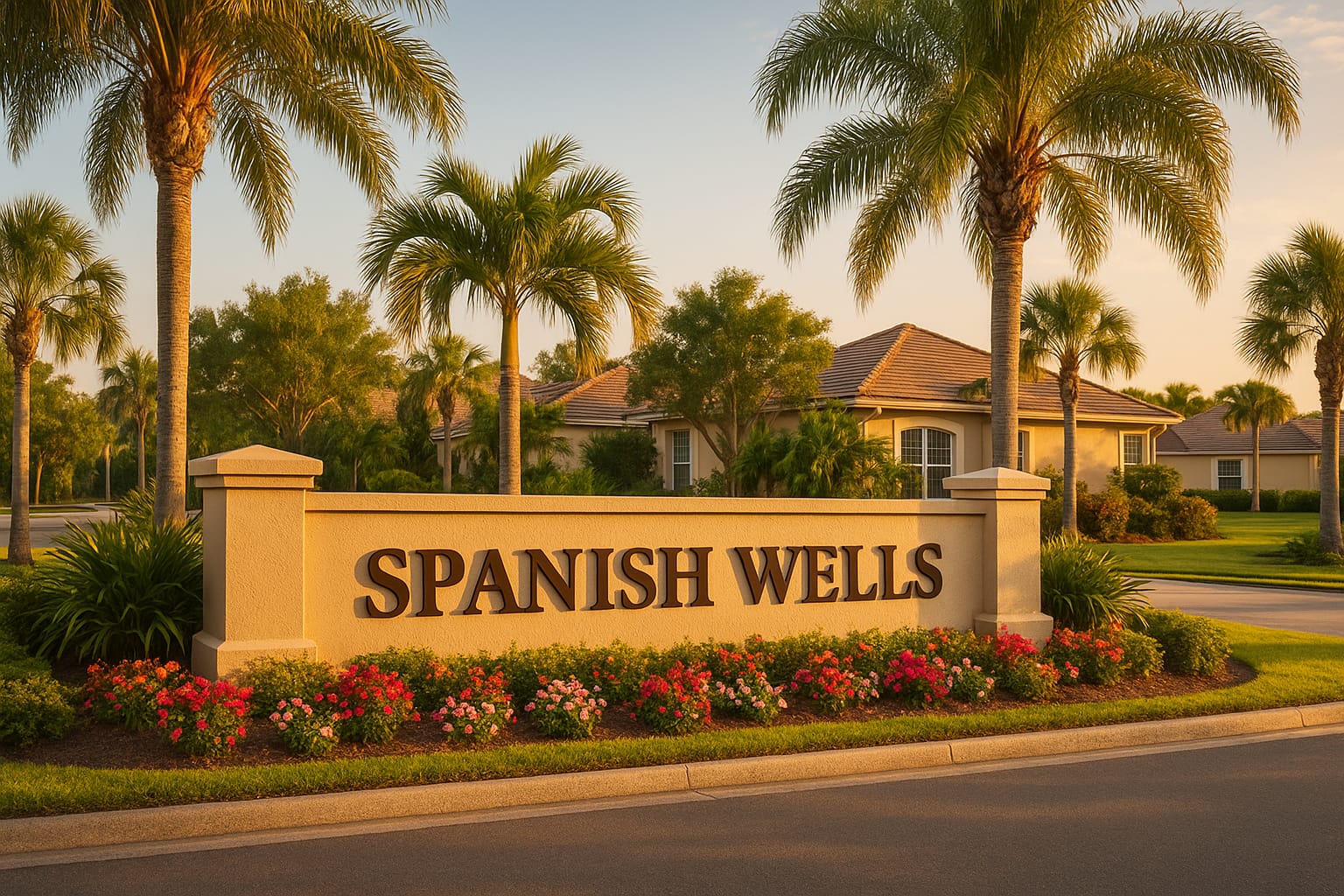 Entrance to Spanish Wells in Suntree, Florida