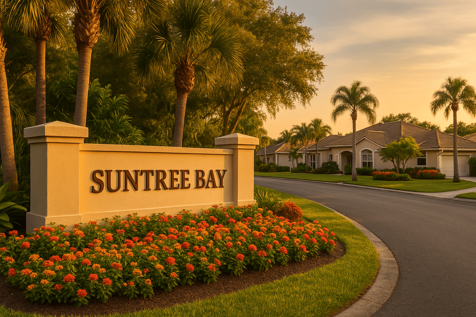 Entrance to Suntree Bay in Suntree, Florida