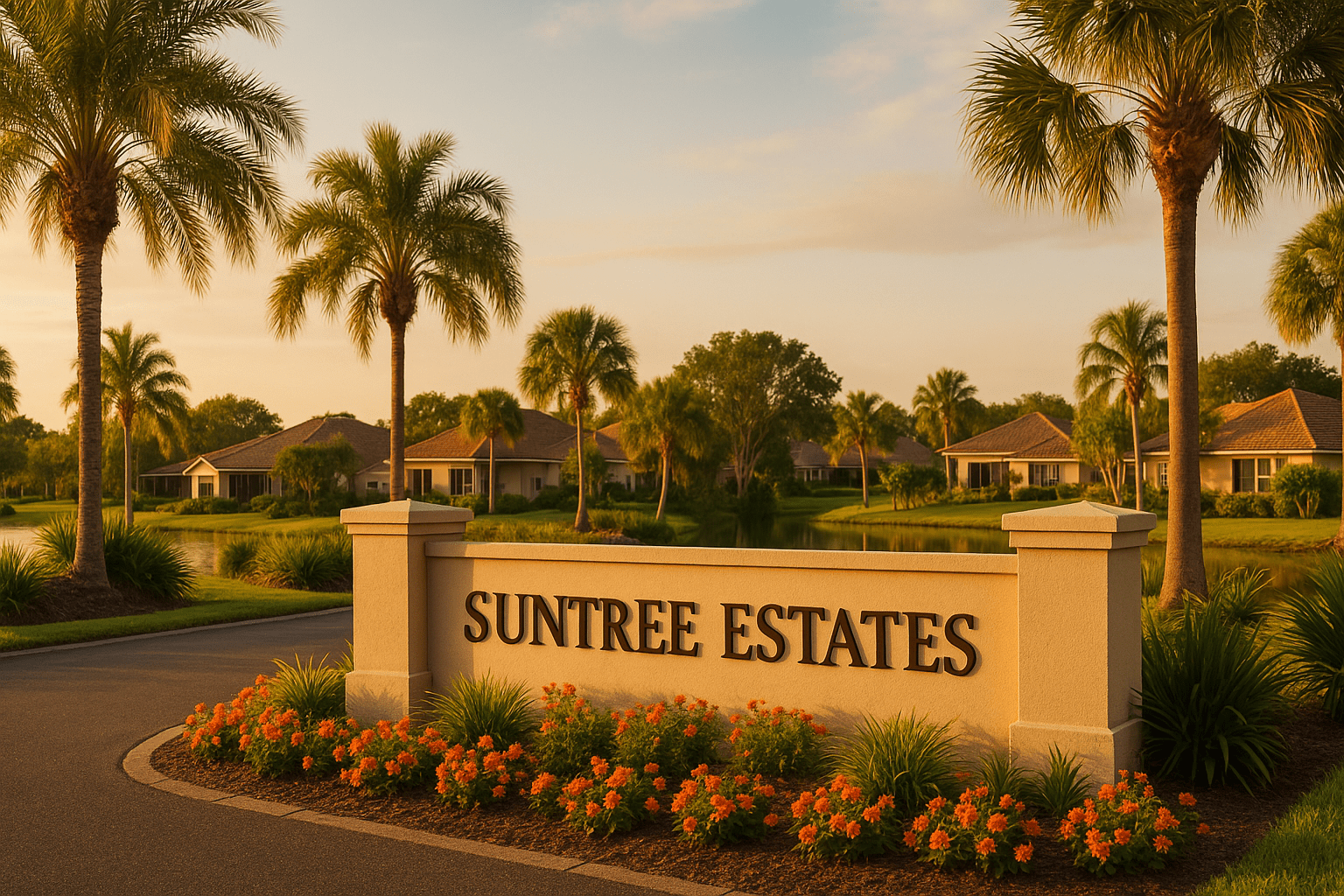 Entrance to Suntree Estates in Suntree, Florida