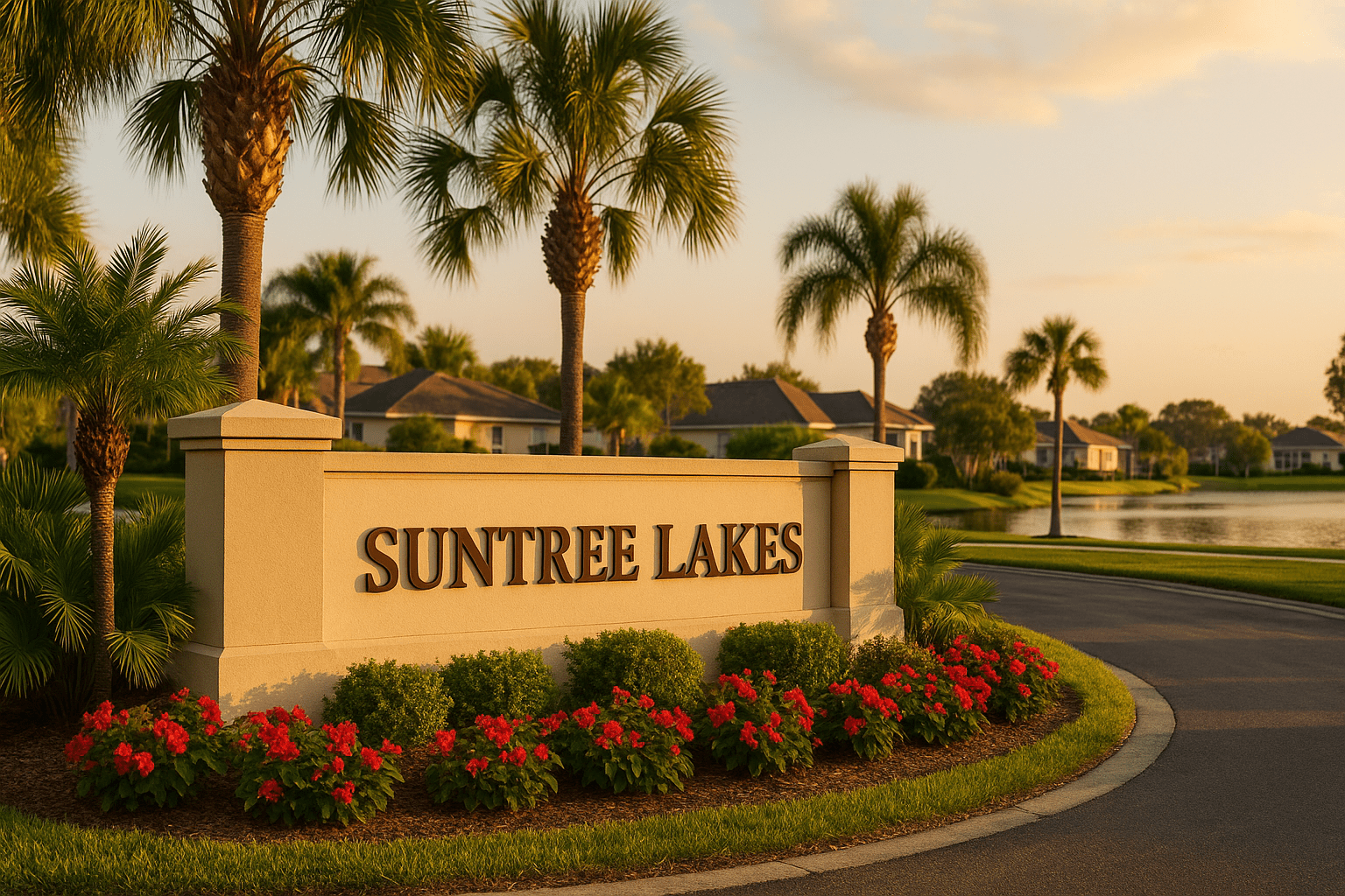 Entrance to Suntree Lakes in Suntree, Florida