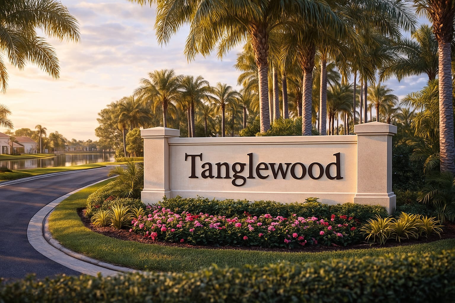 Entrance to Tanglewood in Suntree, Florida