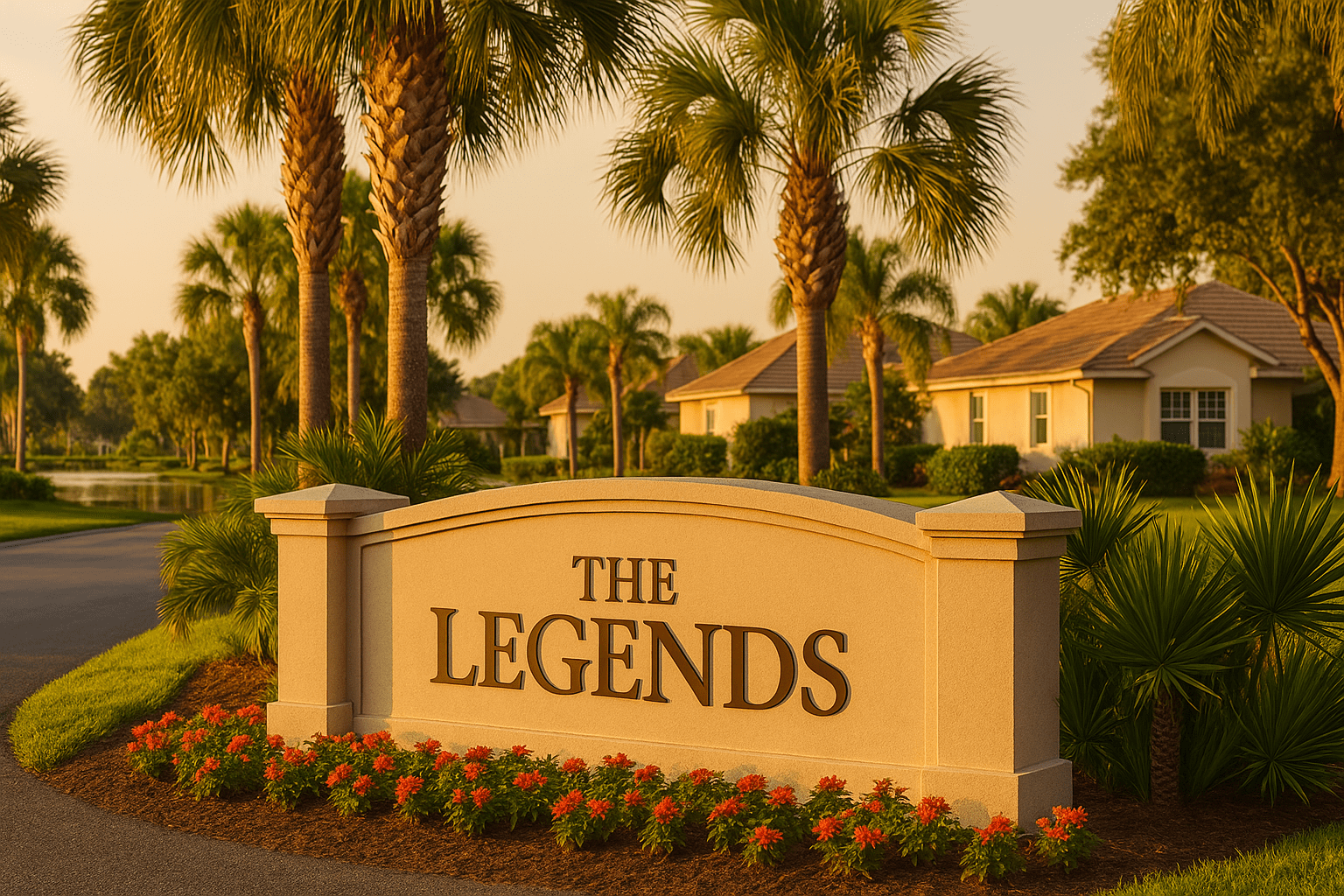 Entrance to The Legends in Suntree, Florida
