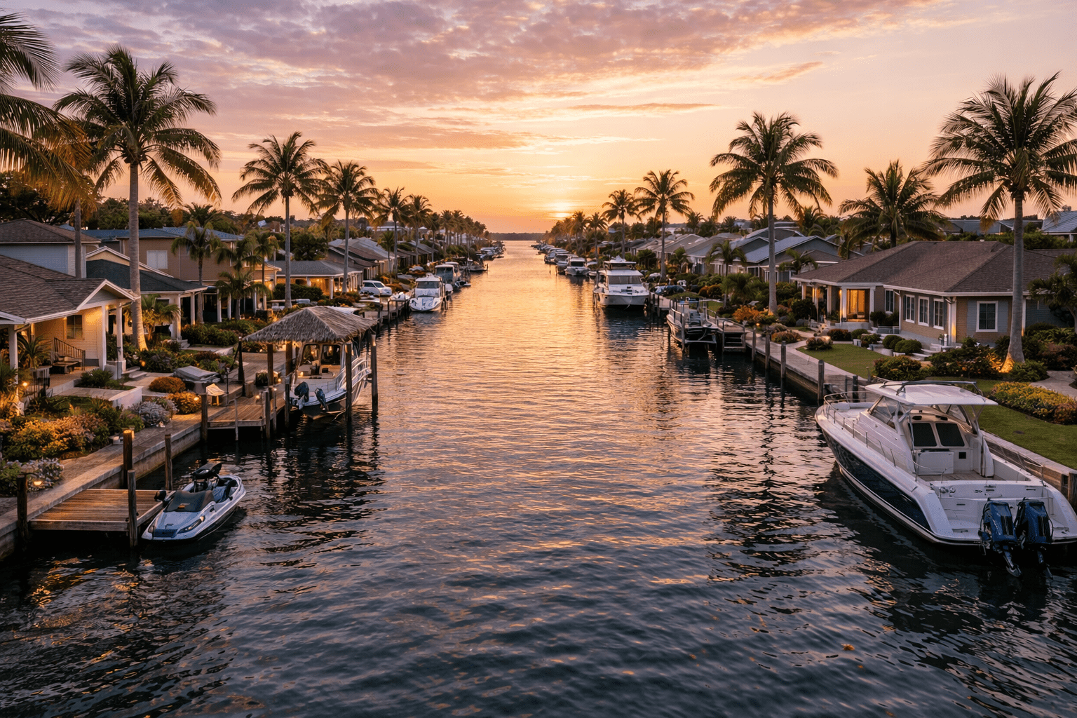 Entrance sign of The Moorings in Satellite Beach, Florida