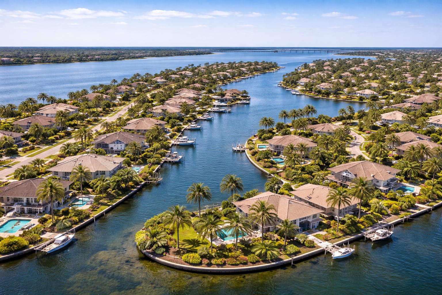 Entrance sign of Villa De Palmas in Merritt Island, Florida