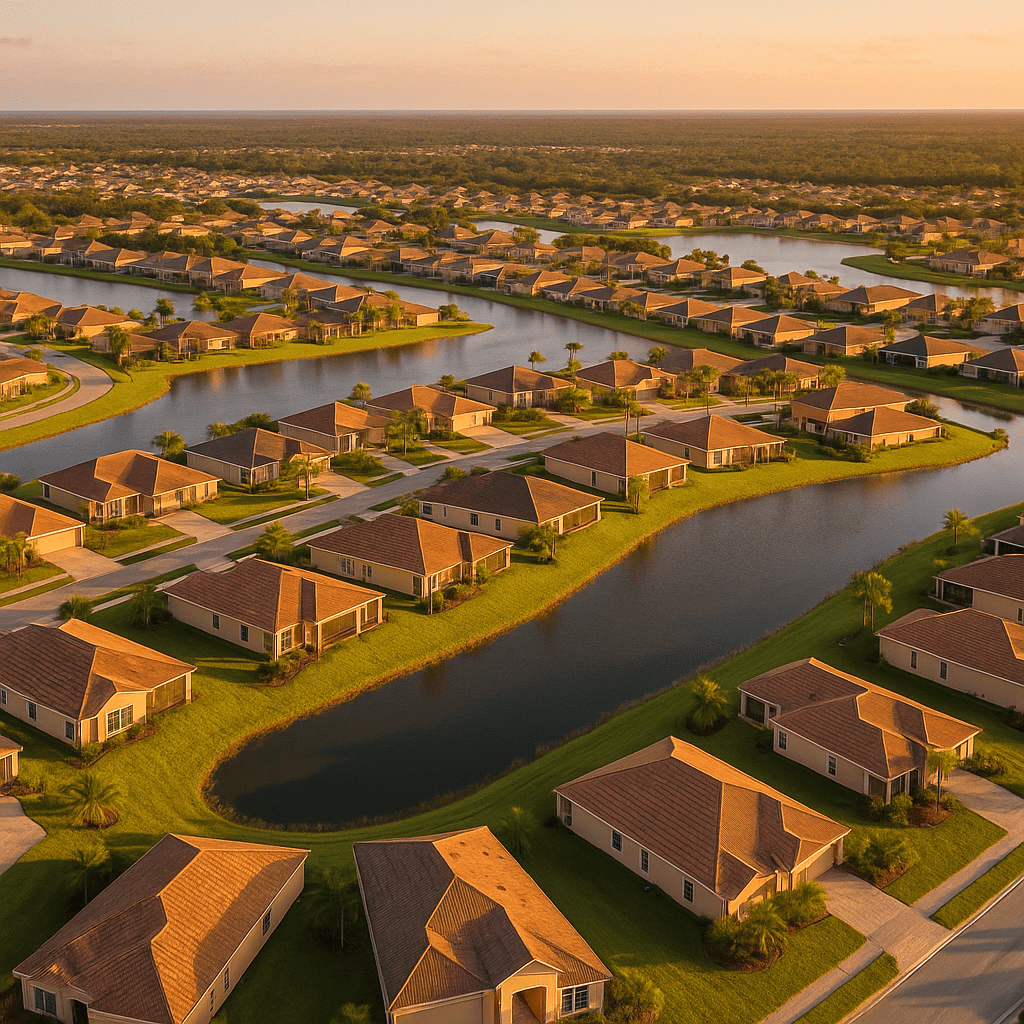 Photorealistic Waterstone Master Community Entrance in Palm Bay Florida