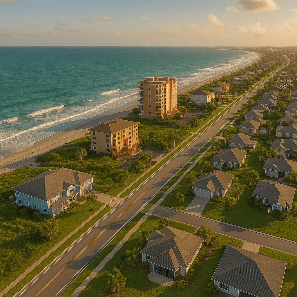 Satellite Beach coastline and neighborhoods