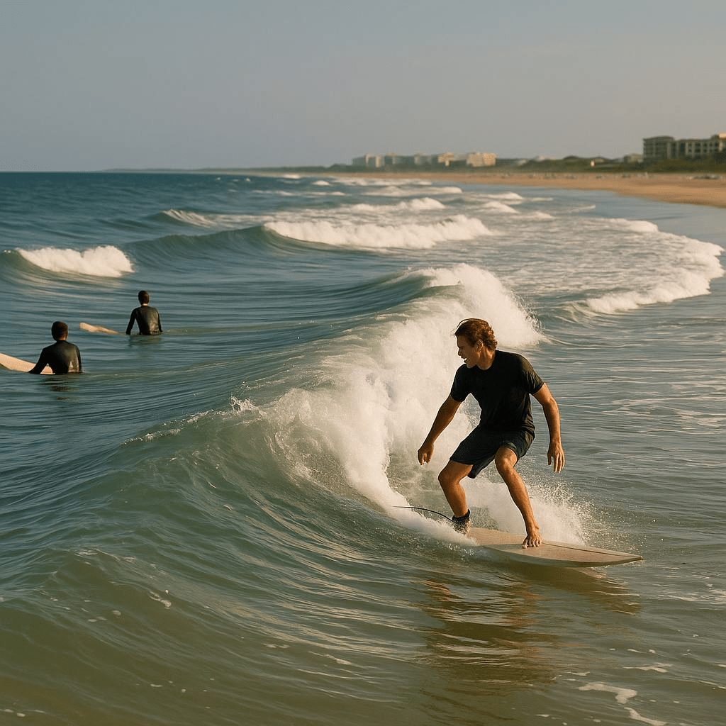 Surf culture and gentle breaks