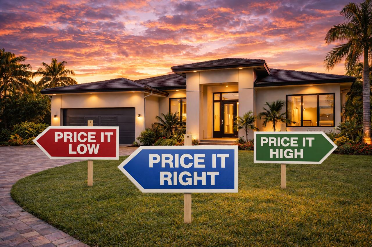 Florida home exterior with pricing strategy concept