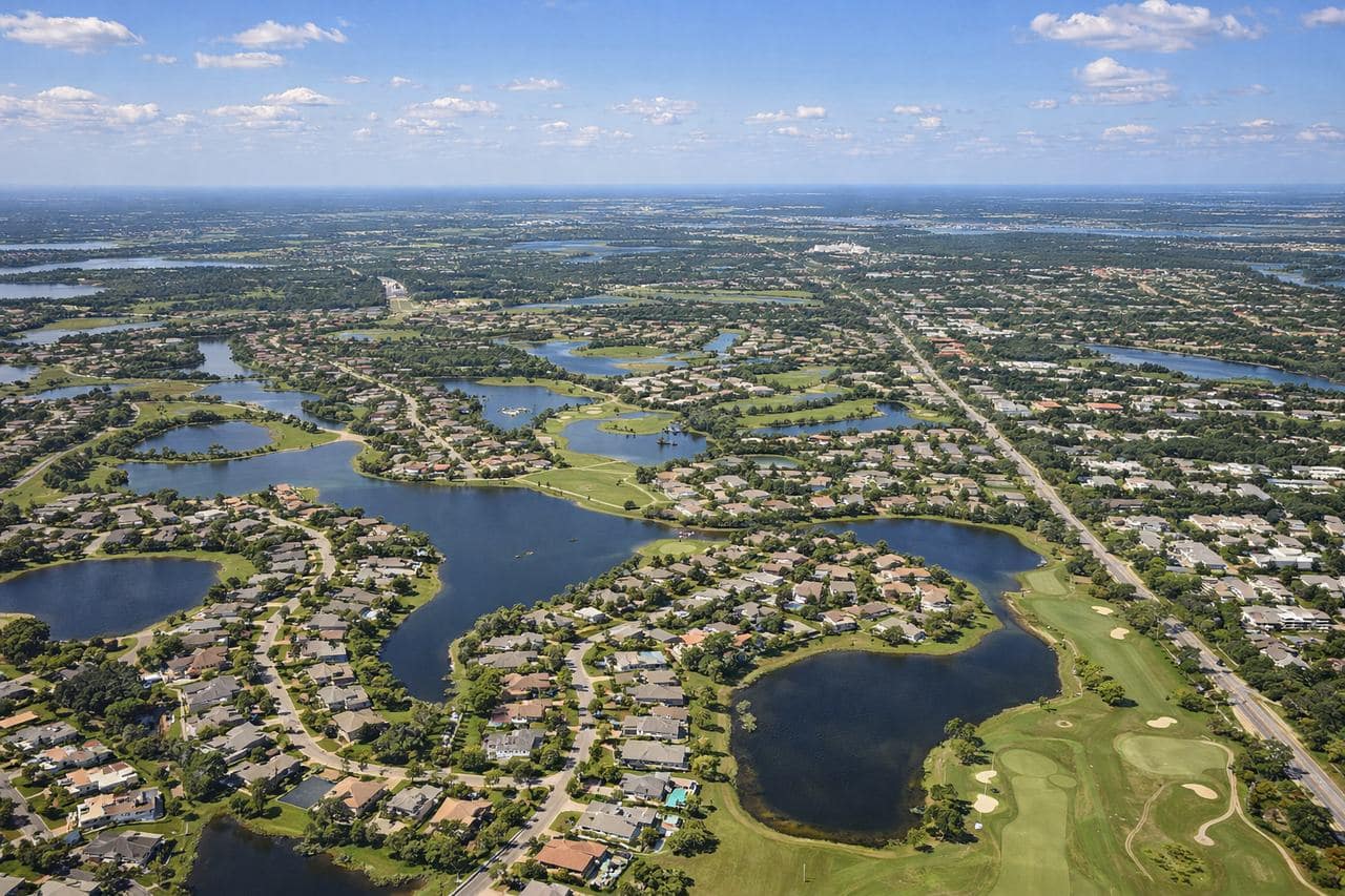 Viera and Rockledge Florida communities along the Space Coast with neighborhoods and river views
