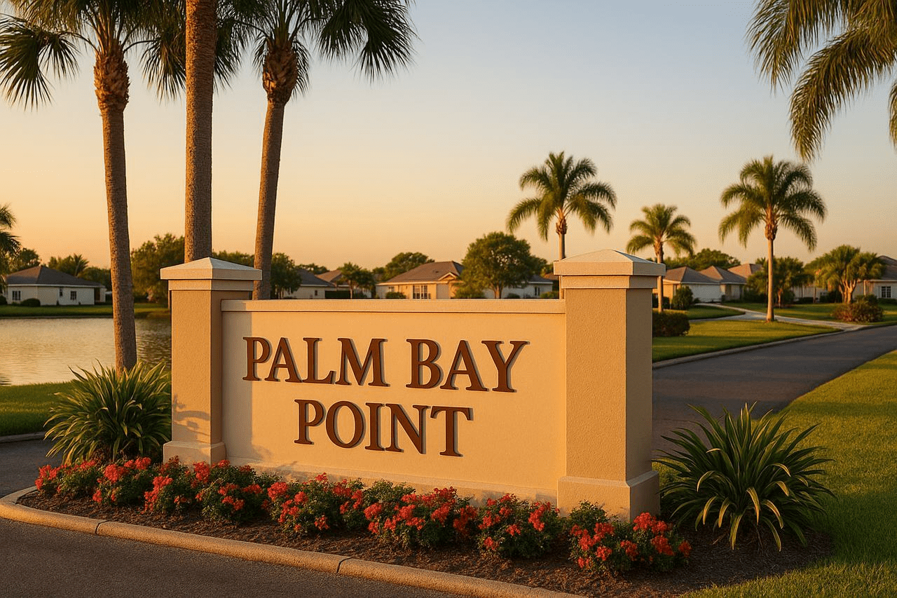 Palm Bay Point neighborhood entrance in Palm Bay, Florida