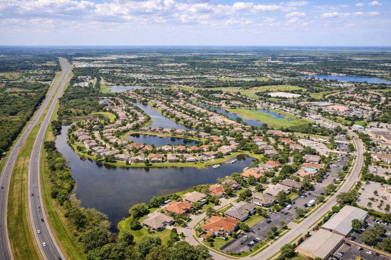 Entrance sign of Viera East Border Area in Rockledge, Florida