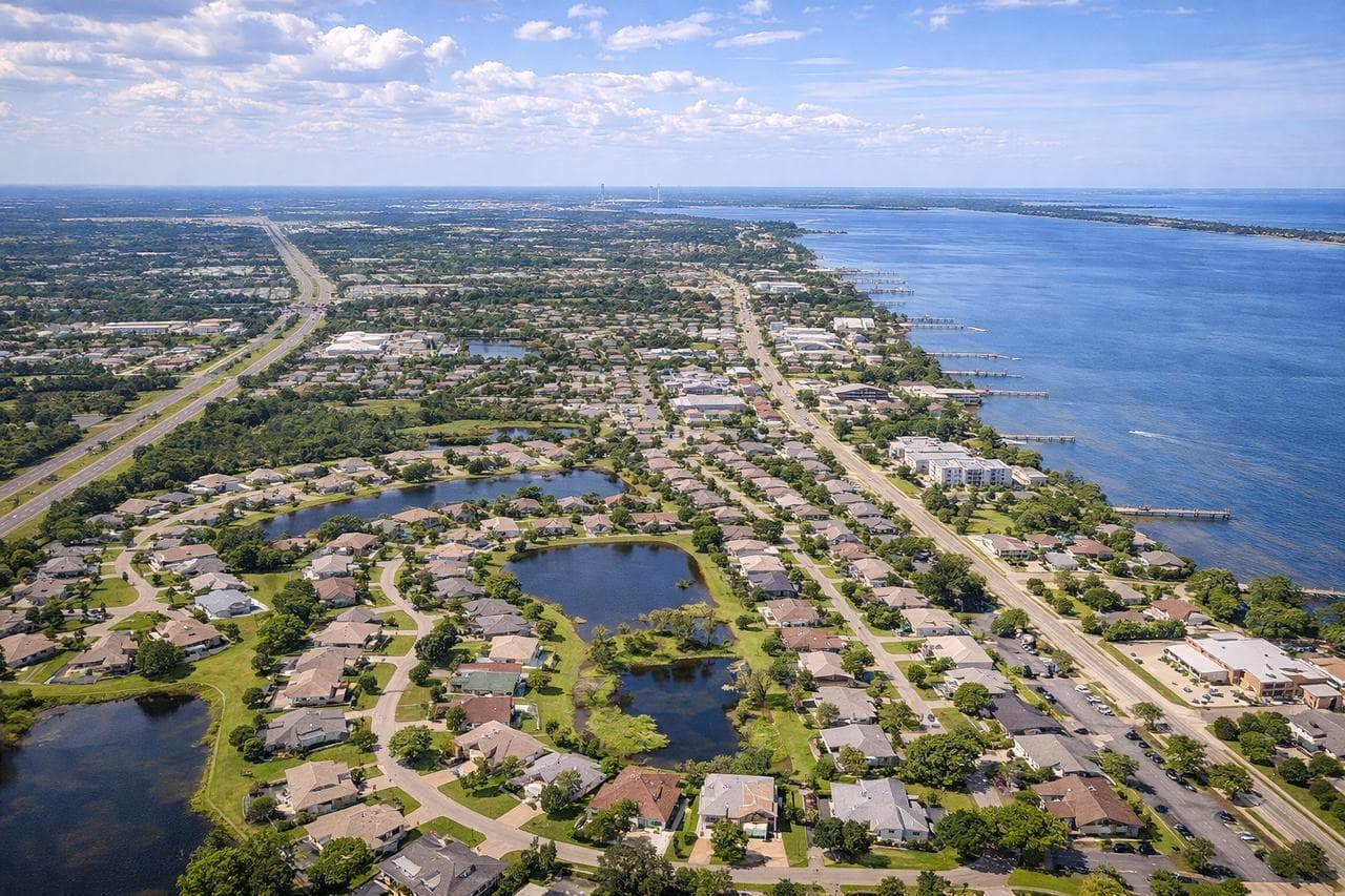 Entrance sign of South Rockledge Area in Rockledge, Florida