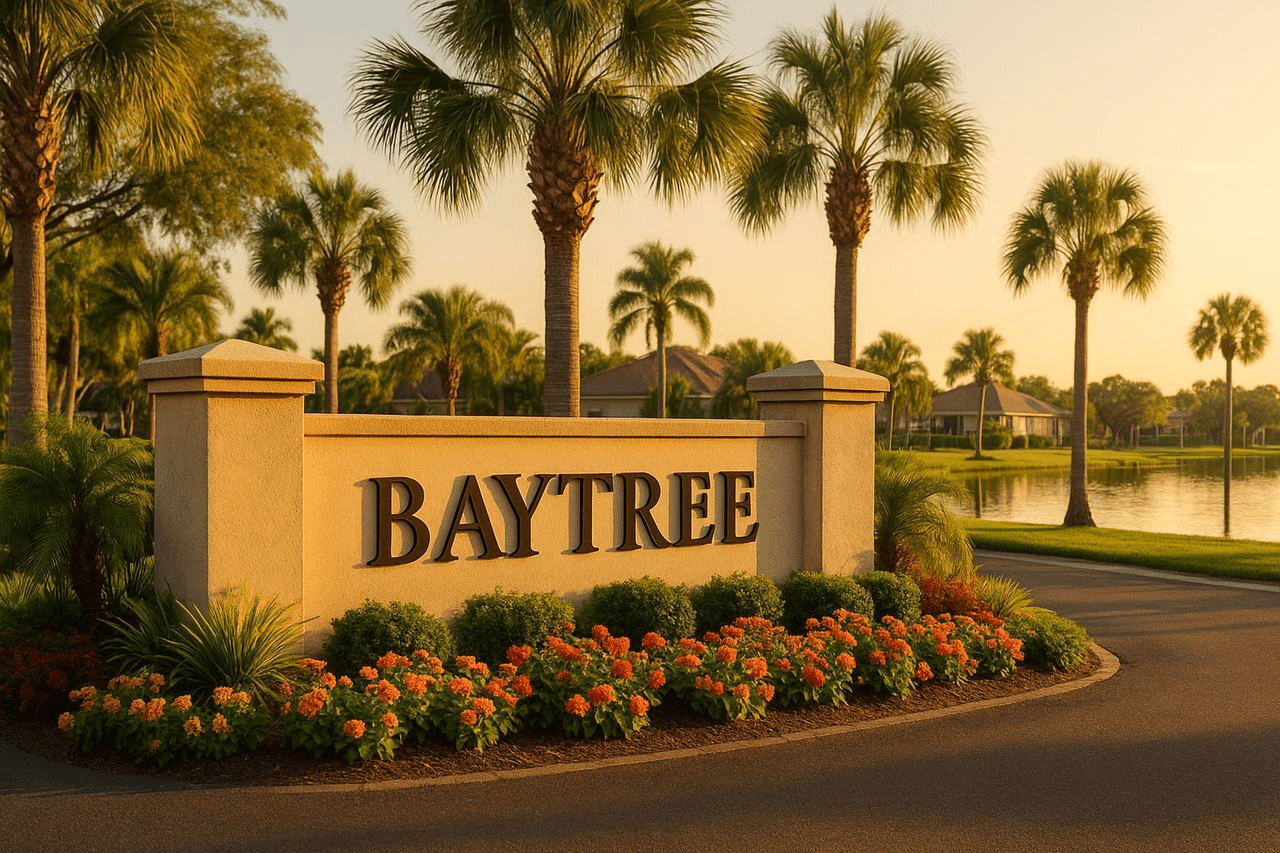 Entrance to Baytree in Suntree, Florida